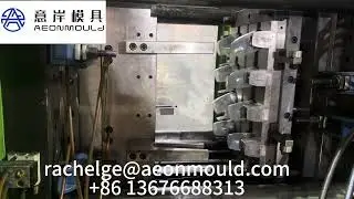 Elliptical-shaped open-ended cotton swab container ,8 cavities  #plasticmold #injectionmold