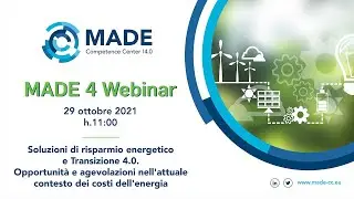 MADE 4 Webinar: Soluzioni di risparmio energetico e Transizione 4.0