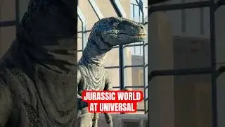 BLUE THE RAPTOR in Jurassic World at Universal Studios Hollywood