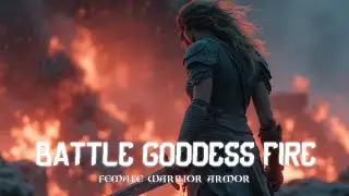 Epic Female Warrior Rock Concept Art Battle Goddess Power Guitar Hero Fantasy Stage