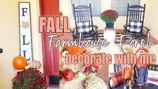 FALL FARMHOUSE FRONT PORCH DECOR 2019 | CLEAN AND DECORATE WITH ME | FALL DECOR IDEAS
