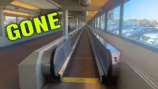 Pittsburgh Airport's old Moving Walkway to the parking lot -- the full length
