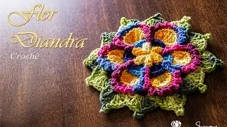 Flor em Crochê - Diandra - Professora Simone Eleotério