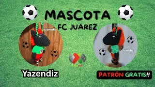 Mascota FC Juarez Liga mx,Colgante para Auto a Crochet