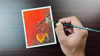 How to Paint a Autumn Leaf | Acrylic Painting Tutorial