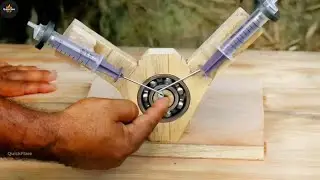 This Guy Built a Power Generator with Just Syringes and a Bearing!