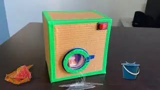 How to make a DIY Washing Machine from Cardboard | Science Project