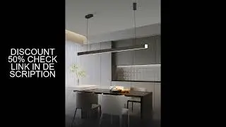 Modern LED linear chandelier for dining room office white bar pendant lights kitchen island lighting