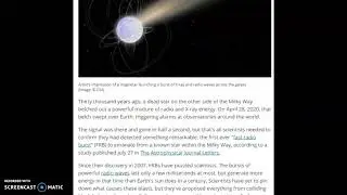 Msterious fast radio burst detected closer to earth than ever | Science & Tech learning hub | 2020