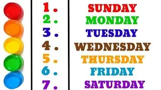 Days of the week || 7 DAYS NAME || सप्ताह के 7 दिनों के नाम #रविवार #days #daysoftheweek