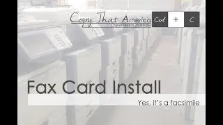 Installing a fax card on a Toshiba eStudio Copier
