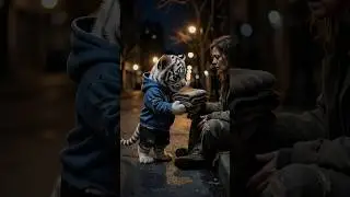 Poor Baby Tiger jd Helping People With Blanket 😢🐯 #tiger  #help #emotionalstory