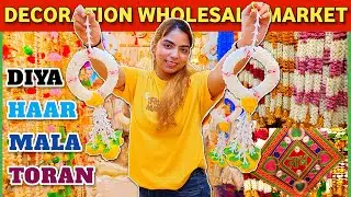 10Rs Mala Haar Toran Diwali Diya Flowers Decoration Wholesale Market Mumbai|Bhuleshwar Market Mumbai