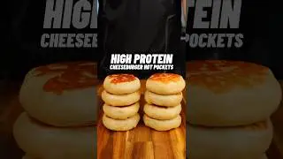 The TASTIEST High Protein Cheeseburger Hot Pockets! 🔥🧀🥩🍔 31g Protein, ONLY 348 cals!