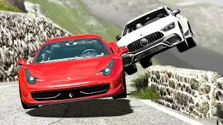 destroying lamborgini |  - downhill mass - beamng drive |Crash Dominators