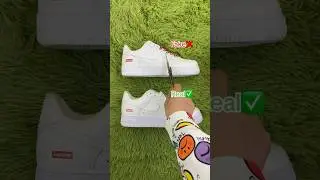 Real Vs Fake White Supreme Air Force 1 ❤️ #sneakerhead #sneakers #viral
