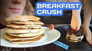Feet food crush, pancakes | ASMR & CRUSHING