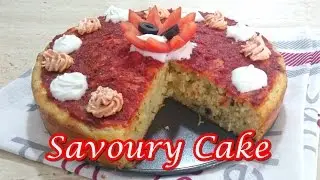 Savoury Cake with Tomato & Garlic Frosting Recipe | The Cooking Library