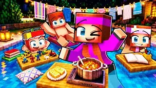 I lived in a pool for 24 hours in Minecraft!