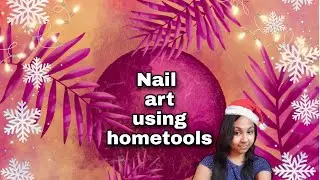 ❄ Christmas special nail art #1 | Using home tools | Winter nail art ❄#artwithlazybeeanu #nailart❄