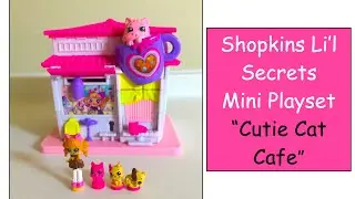 Shopkins Lil' Secrets Mini Play set- Cutie Cat Cafe