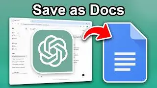 How To Save ChatGPT Conversation as Google Docs (Step By Step)
