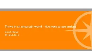 Optimity Advisors Webinar - Five Ways to Use Analysis