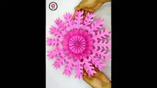 3D Paper Snowflakes Christmas Crafts temple | Origami Paper Snowflakes Christmas Ideas #snowflakes