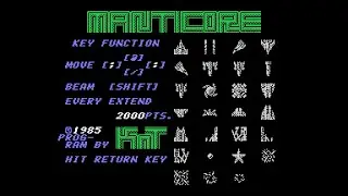 「MANTICORE」for SORD m5 (BASIC-G)【テクノポリス】