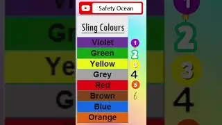 Web Sling Colour Code| what are web sling| load limit #youtubeshorts #shorts #safetyocean #webslings