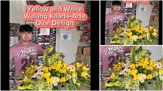 Yellow and white oval design #komisun1989 #florist #flowers