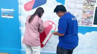 S.MILES Group - รวมภาพบรรยากาศกิจกรรมวาดภาพ ระบายสี  บริเวณกำแพงโรงอาหาร