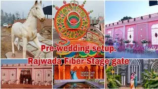 Fiber Rajwada stage Gate | Pre-wedding setup | Catering counter | Tent Sofa | All India Supply |