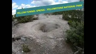 One Minute Wyoming - Yellow Funnel Spring in Yellowstone National Park
