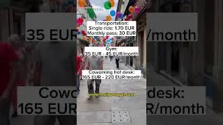 Average cost of living for a single person in #braga #portugal | Move to Portugal #shorts #d7visa