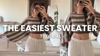 easy oversized crochet jumper tutorial | beginner-friendly | one-piece sweater