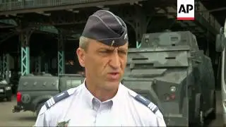 French police carried out drills with Brazilian security forces on Friday to prepare them for violen