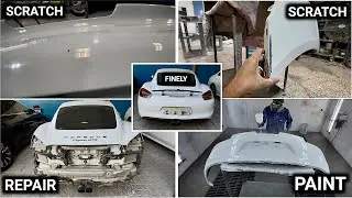 Supercar bumper scratch repair 😎 company paint quality 