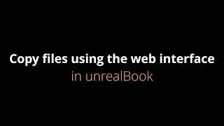 unrealBook Web Interface