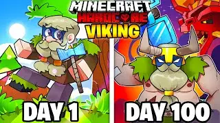 I Survived 100 Days as a VIKING in HARDCORE Minecraft.. Here's What Happened!