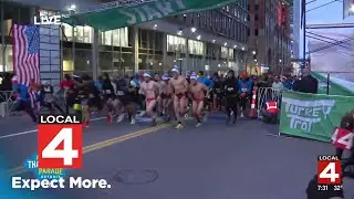 Turkey Trot officially begins ahead of America's Thanksgiving Parade in Downtown Detroit