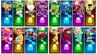 BUS EATER 🆚 EXTRA SLIDE 🆚 SKIBIDI TOILET 🆚 HOUSE HEAD 🆚 ODDBODS | Tiles Hop EDM Rush!