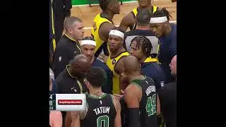 Bennedict Mathurin hits Marcus smart in the nuts big altercation 😳 #nba #shorts