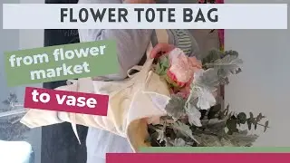 DIY flower carrying tote bag