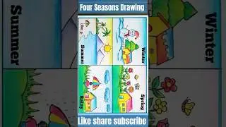 Four Seasons Drawing | How to Draw Four Seasons for kids #shorts #short #youtubeshorts #viral #reels