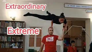 Acrobat acrobatics training circus extreme stunts extraordinary ability flexible flexibility