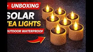 Review - Solar Tea Lights Outdoor Waterproof - 8 Pack Rechargeable Flickering Candle Ligh