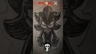 Drawing Shadow Starting 🤡 ❌ Ending☠️ from Sonic 😎#shadow #art #drawing #shorts