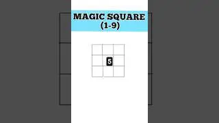 Magic Square with Numbers 1-9/3*3 Magic Square #logicpuzzles #education #math #mathtricks #tricks