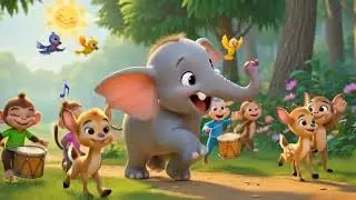 🐘 Golu Haathi Ka Happy Jungle Song 🎵🌈 #ai #aivideo #catoonvideo #ytviralvideo 